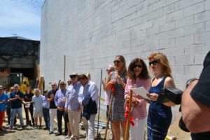 The community joined together for the groundbreaking ceremony