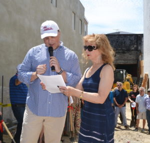 Nick Gazzolo, President Sag Harbor Partnership and Vice President April Gornik