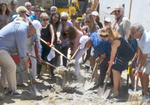 Shovels mobilize at the Sag Harbor Cinema Arts Center site