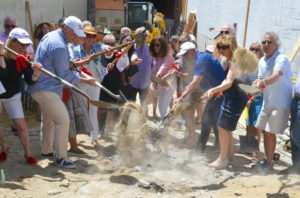 Shovels kicked up dust at the Sag Harbor Cinema Arts Center site