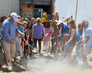 Digging in. The Sag Harbor Cinema Arts Center construction is officially underway!