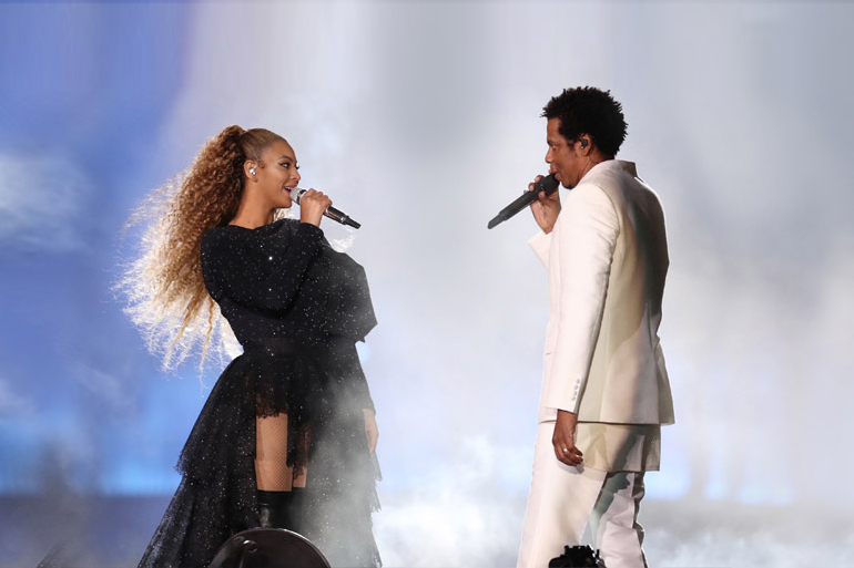 Beyoncé and Jay-Z in Givenchy for On the Run Tour II, Photo: Courtesy Givenchy/Multivu.com