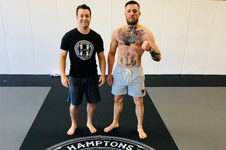 Greg Melita and Conor McGregor at Hamptons Jiu Jitsu