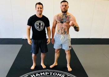 Greg Melita and Conor McGregor at Hamptons Jiu Jitsu