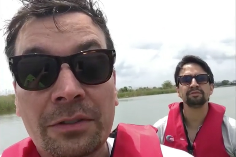 Jimmy Fallon and Lin-Manuel Miranda are Two Goats in a Boat