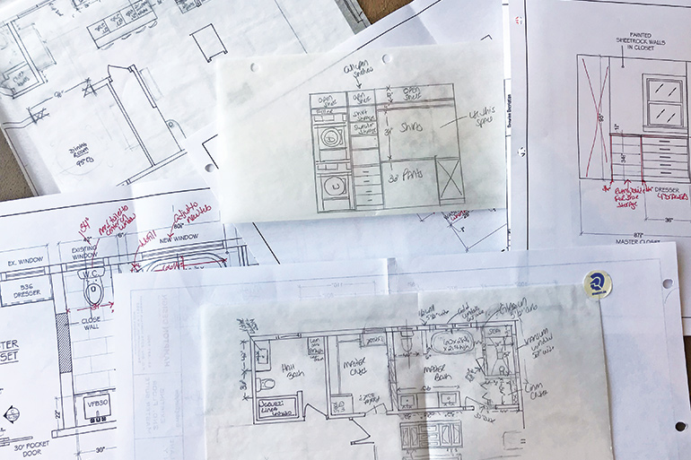 Hampton Design lead designer Laura Sanatore's design plans