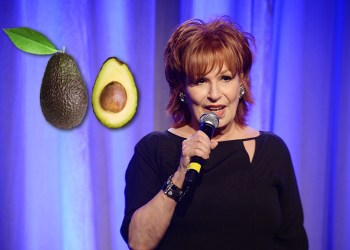 Joy Behar with avocado