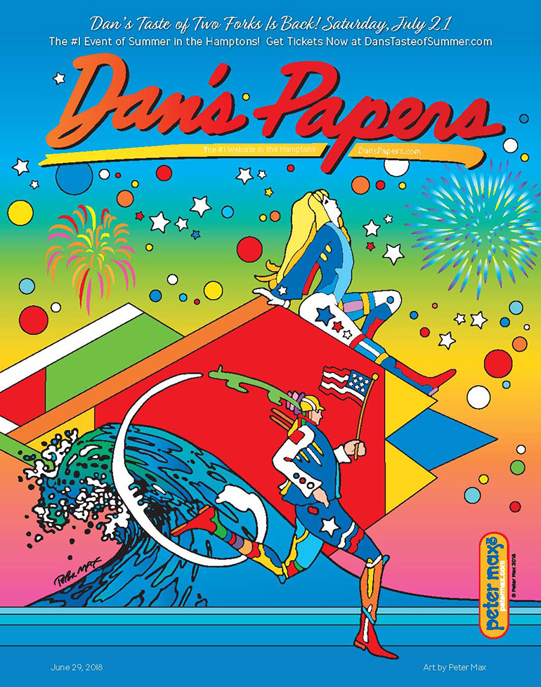 June 29, 2018 Dan's Papers cover art by Peter Max