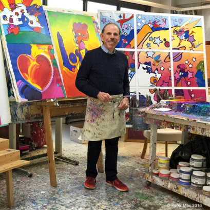 Peter Max in his studio, ca. 2018