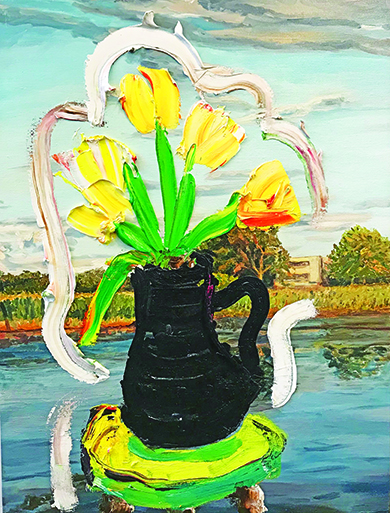 Sag Pond Landscape with Still Life, 2018 by Darius Yektai, Photo: Courtesy MM Fine Art