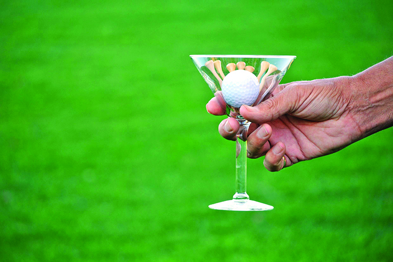 Having a golf tea party would have been clever, but no one's complaining about cocktails, Photo: Carol Heesen/123RF