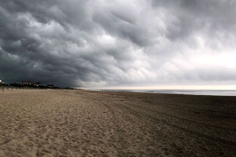 The fateful storm off Indian Wells Beach at 2:32 p.m. on Saturday