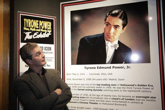 Tyrone Power Jr. at the Hollywood Museum Exhibit honoring his father