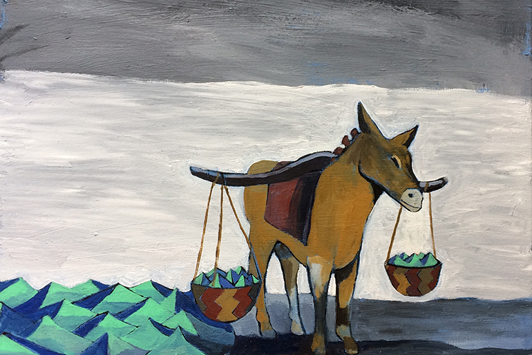 Patton Miller’s “Mule Hauls Water,” Photo: Courtesy Sara Nightingale Gallery