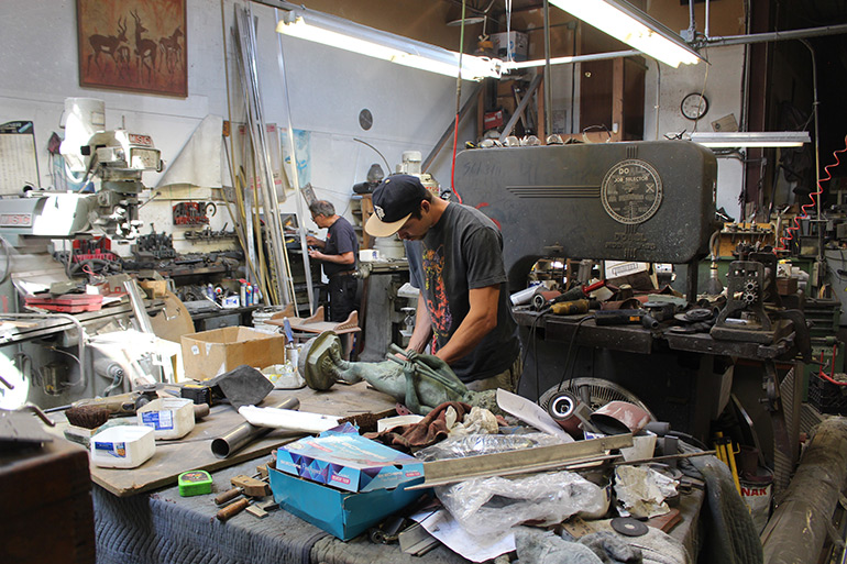 Conrad hard at work in Anderson Tooling