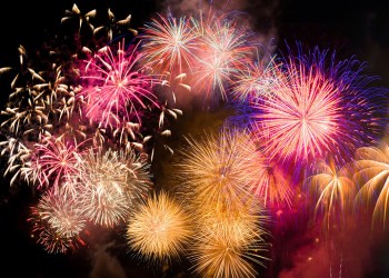 Fireworks at dawn
