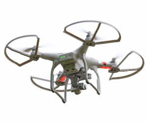 quadcopter drone isolated on a white background.