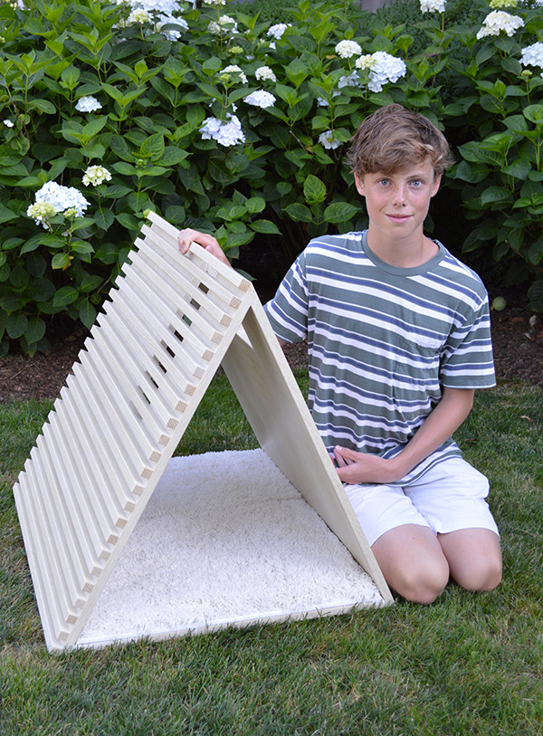 Luke Louchheim with his arfITECTURE design