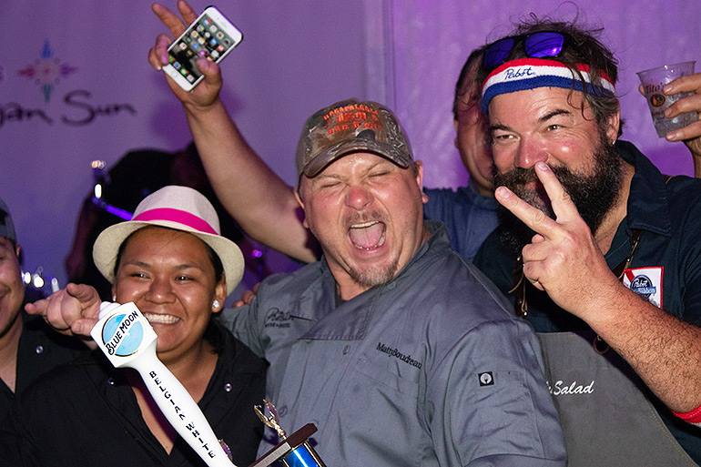 Matty Boudreau and The Preston House & Hotel crew celebrate their win