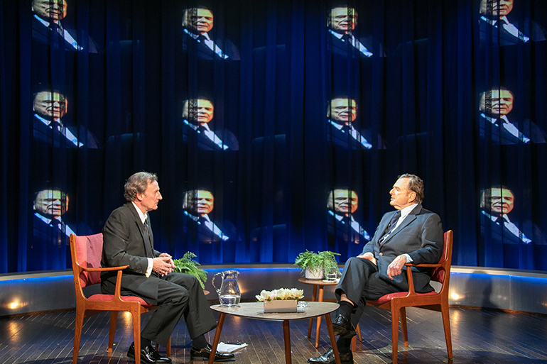 Daniel Gerroll and Harris Yulin face off in 'Frost/Nixon,' Photo: Lenny Stucker