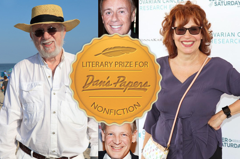 2018 Dan's Papers Literary Festival participants Dan Rattiner, Roger Rosenblatt, Joy Behar, Steve Israel