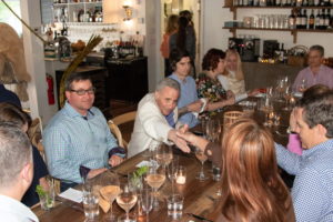 Guests enjoyed a seven course menu paired with rose's and other hand selected beverages