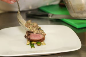 Course 6, NY Prime Beef Aged NY Strip Steak, Chef Foraged Local Wild Bamboo Shoots & 