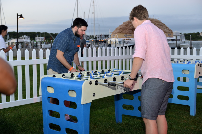 Guests enjoying a game of Foosball at California Closets