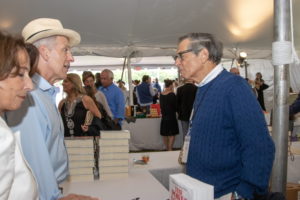 Author Robert Caro speaks with attendees