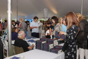 Authors signing books
