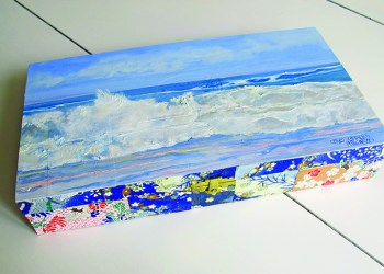 Bid on Dan’s Papers cover artist Casey Chalem Anderson’s box art on august 25, Photo: Courtesy East End Hospice