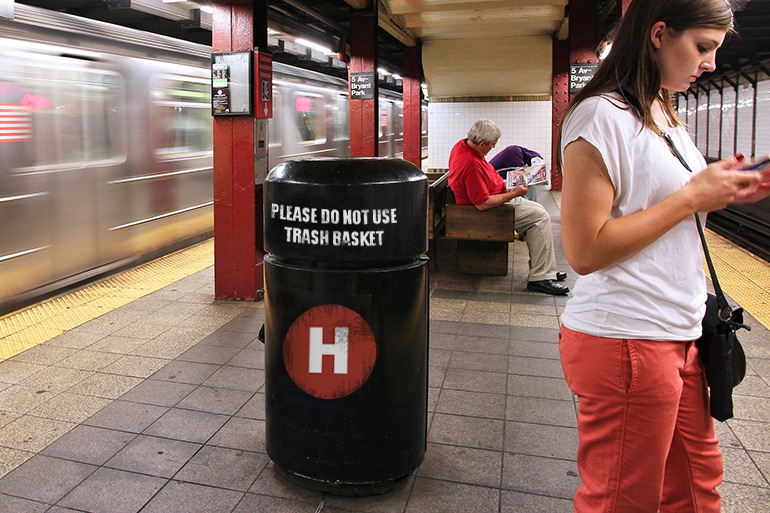 Hamptons Subway trash baskets are back