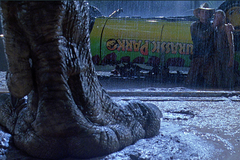 Scene from the 'Jurassic Park' trailer