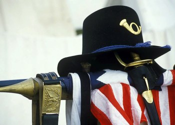 'The Red Badge of Courage' Union Civil War uniform, flag and gear