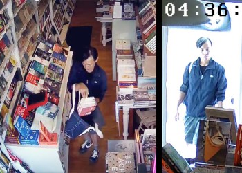 Southampton Books caught this thief on video