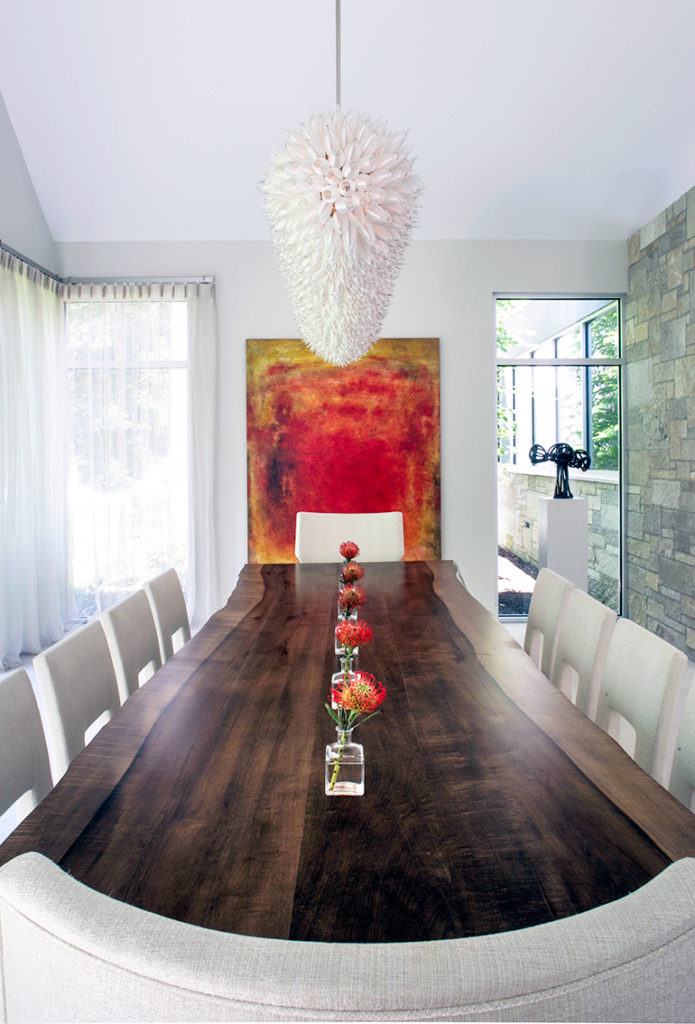 7-foot Silver Lining Urchin fixture, East Hampton