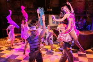 Arianna Rosario and the "Evita" ensemble at Bay Street Theater, Photo: Lenny Stucker