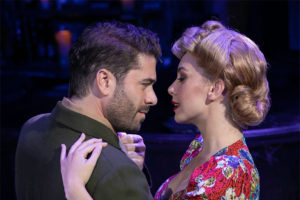 Omar Lopez-Cepero and Arianna Rosario in Evita at Bay Street Theater, Photo: Lenny Stucker