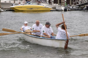 Rowing in sync brought this team the win for one round of the Whalers Cup races