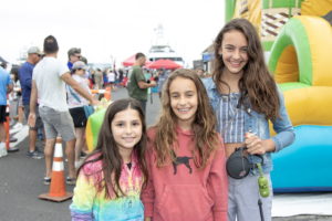 Ticianna, Victoria and Sarah enjoyed the activities on Long Wharf
