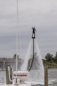 Hampton Flyboard salutes the crowd