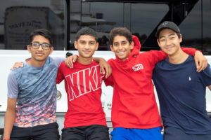 Celebrating turning 13: Yash, Kush, Antonio and Matthew