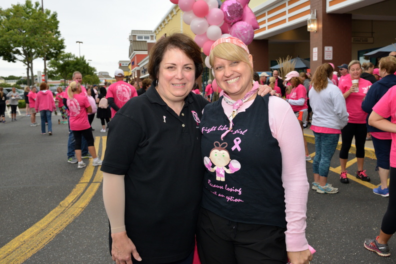 Susan Ruffini, President of the The North Fork Breast Health Coalition with Melanie McEvoy-Zuhoski, Vice President ( a two time breast cancer surviror).