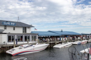 People arrived by boat and land to the festival