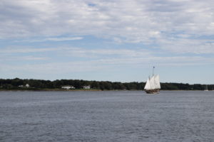 The Mystic Whaler tallship was a beautiful sight to see