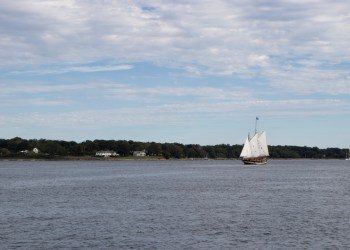 The Mystic Whaler tallship was a beautiful sight to see