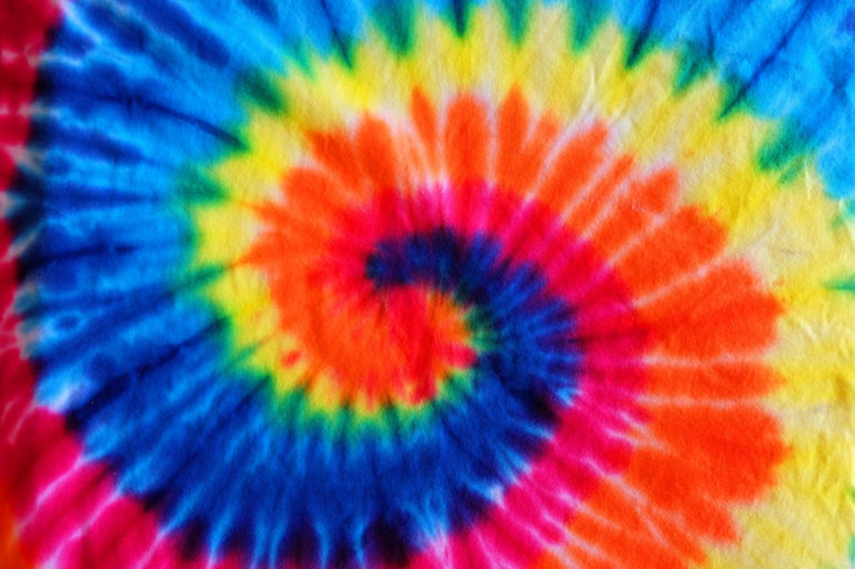 99503551 - close up tie dye fabric pattern background