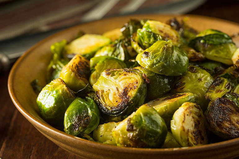 Fresh Brussels sprouts are great roasted or grilled