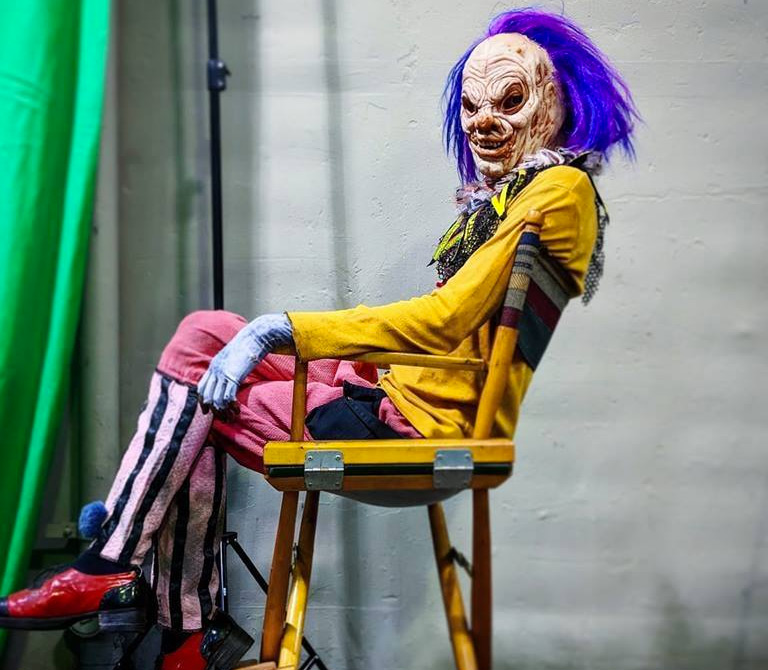 Evil clown from Gateway's Haunted Playhouse