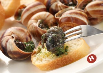 Hamptons Subway Escargot on fork and plate